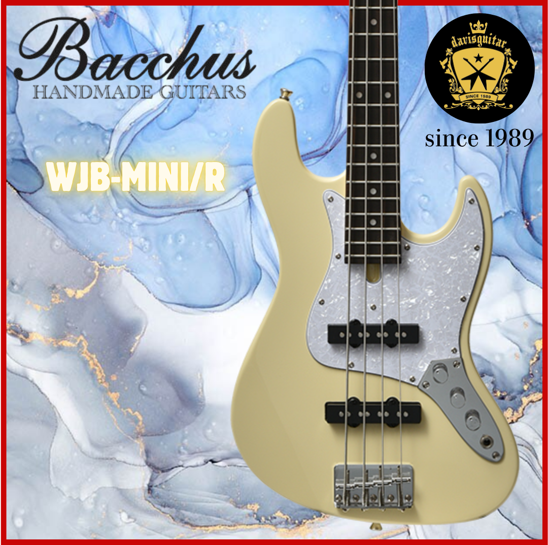 Bacchus WJB-Mini/R OWH Mini 4 strings Bass Guitar with bag Olympic White