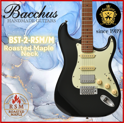 Bacchus BST-2-RSM-M-BLK Electric Guitar Roasted Maple Black