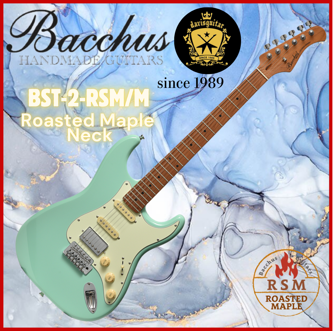 Bacchus BST-2-RSM-M-SFG Electric Guitar Roasted Maple Sea Foam Green