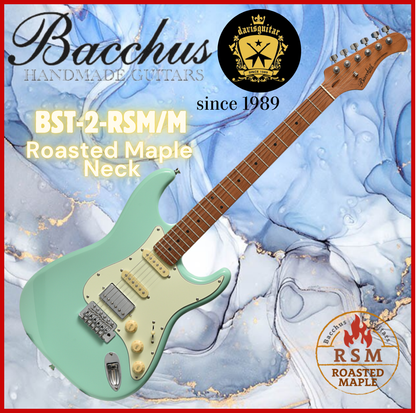 Bacchus BST-2-RSM-M-SFG Electric Guitar Roasted Maple Sea Foam Green