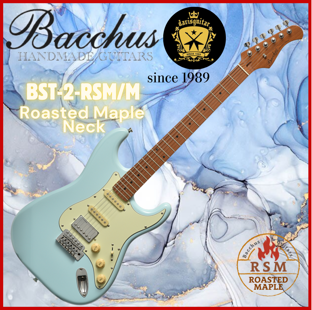 Bacchus BST-2-RSM-M-SOB Electric Guitar Roasted Maple Sonic Blue