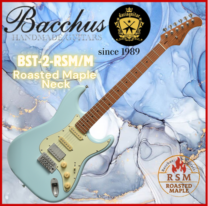 Bacchus BST-2-RSM-M-SOB Electric Guitar Roasted Maple Sonic Blue