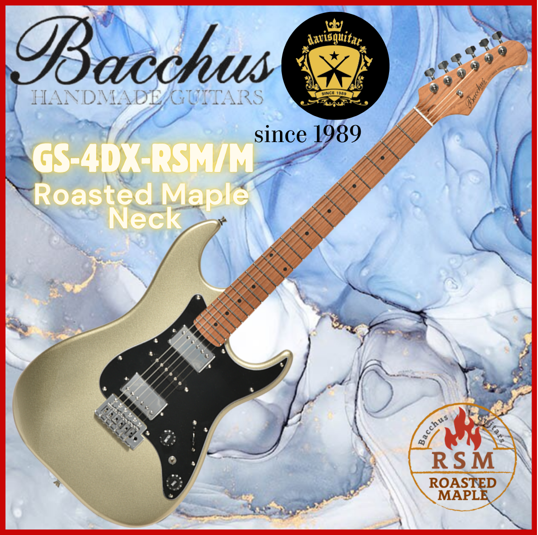 Bacchus GS-4DX-RSM-M-MDG Misty Dawn Gold  Electric Guitar Roasted Maple Neck Stainless Steel Frets