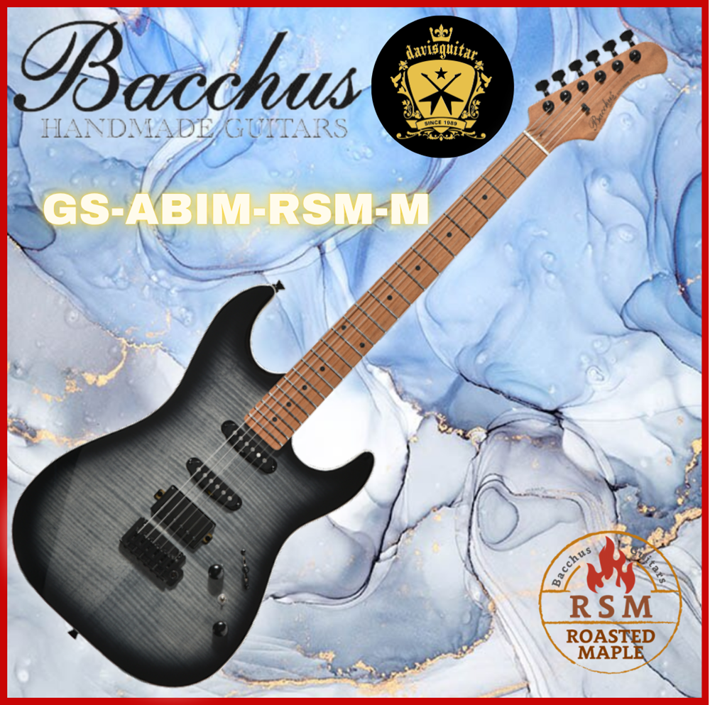 Bacchus GS-ABIM RSM/M Electric Guitar Black Abim Finger Signature Model with bag