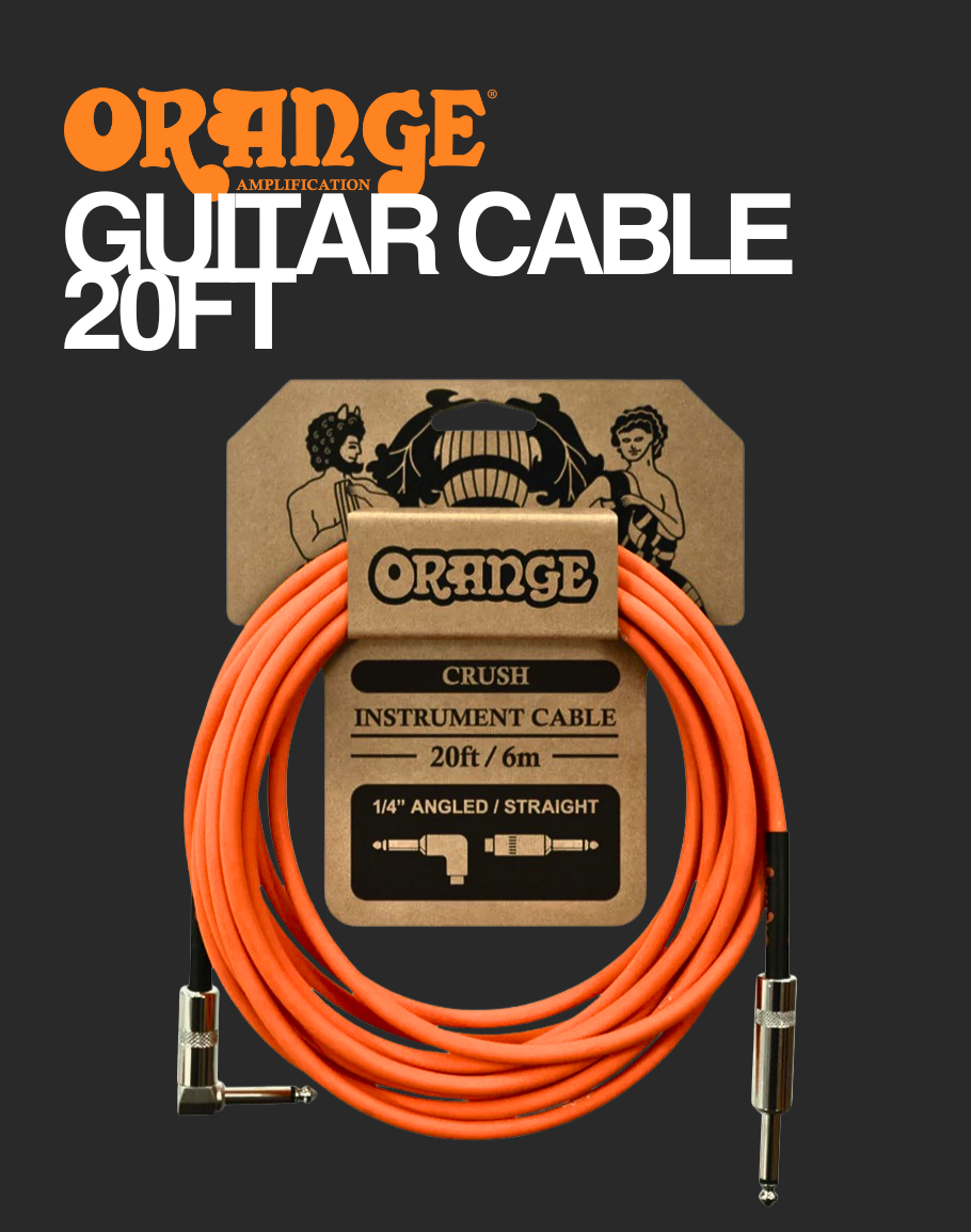 Orange Instrument Cable Straight/Angled 20FT