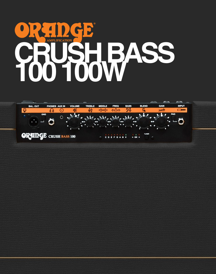Orange Crush Bass 100 Combo - Black