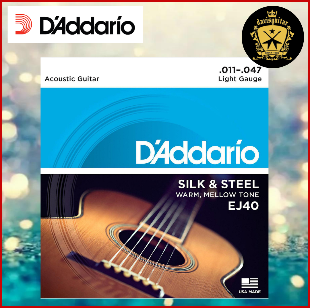 Daddario EJ40 Acoustic Guitar String Silk & Steel 11-47