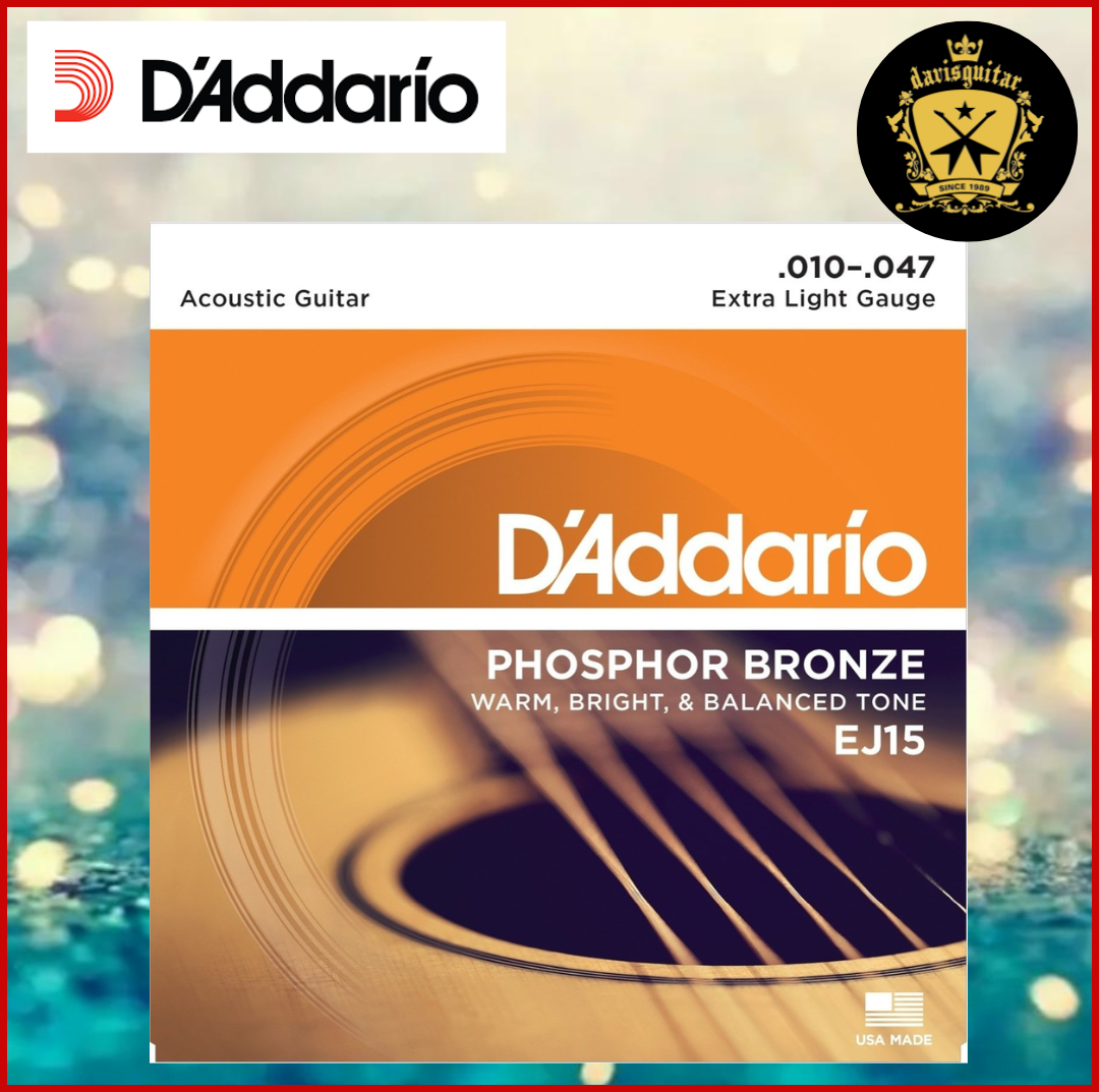 DAddario 10-47 EJ15 Phosphor Bronze Acoustic Guitar String