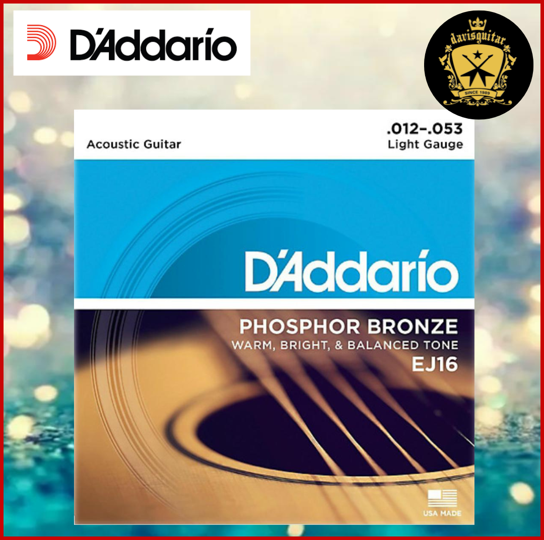 DAddario 12-53 EJ16 Acoustic Guitar String Phosphor Bronze