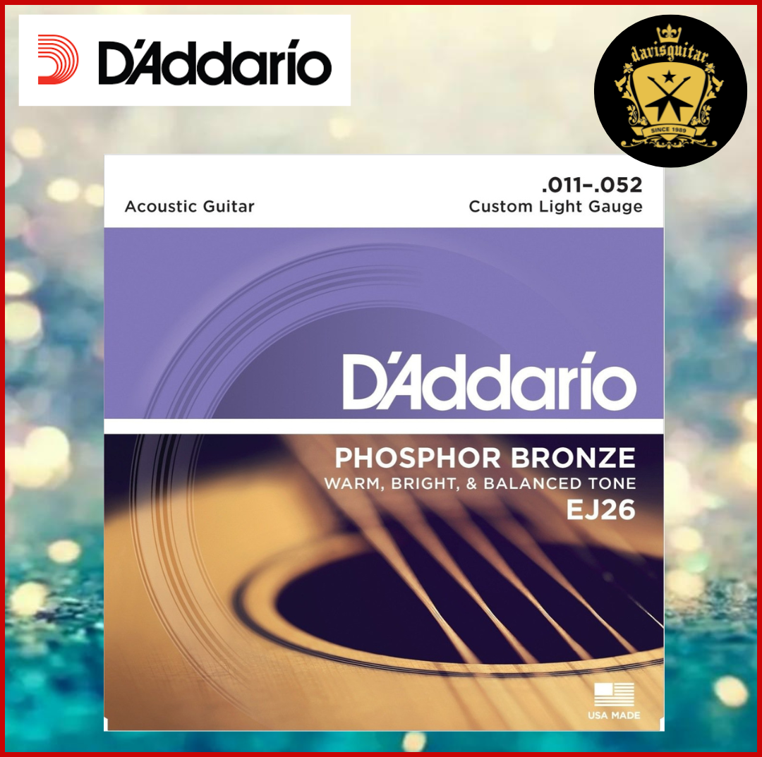 DAddario 11-52 EJ26 Acoustic Guitar Strings Phosphor Bronze