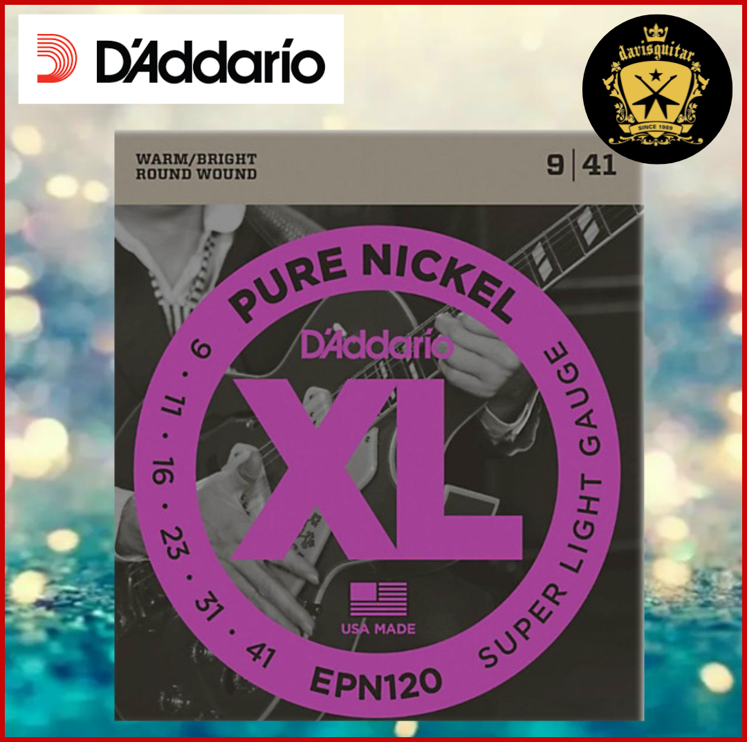 Daddario Electric Guitar String EPN120 Pure Nickel 9-41