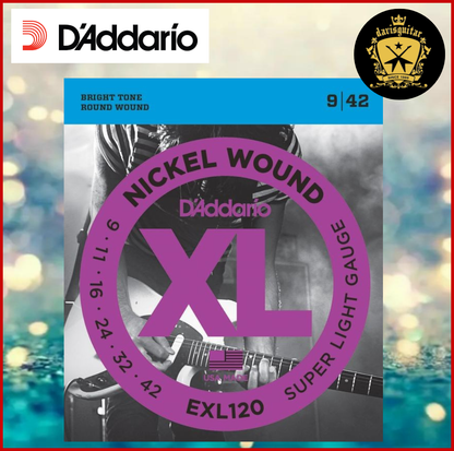 DAddario EXL120 Electric Guitar String 9-42 Nickel Wound