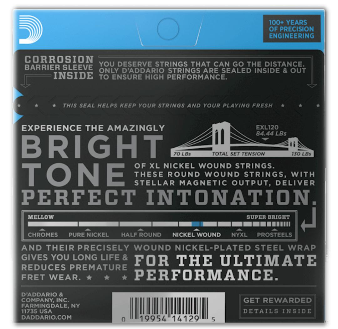 Daddario 3 sets EXL110 Electric Guitar String 10-46 Nickel Wound