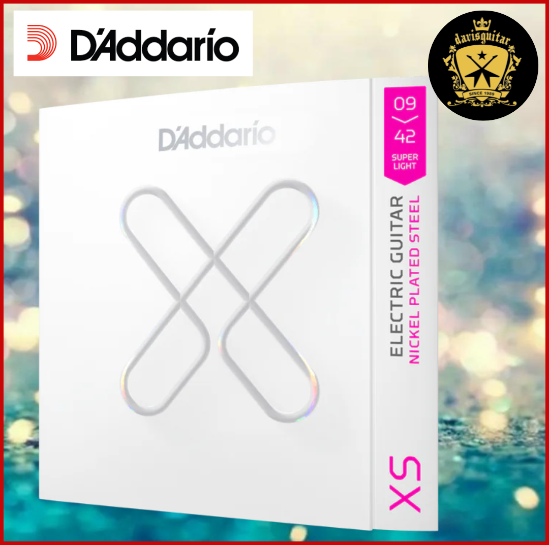 DAddario XS 09-42 Super Light Coated electric Guitar Strings Nickel Plated Steel
