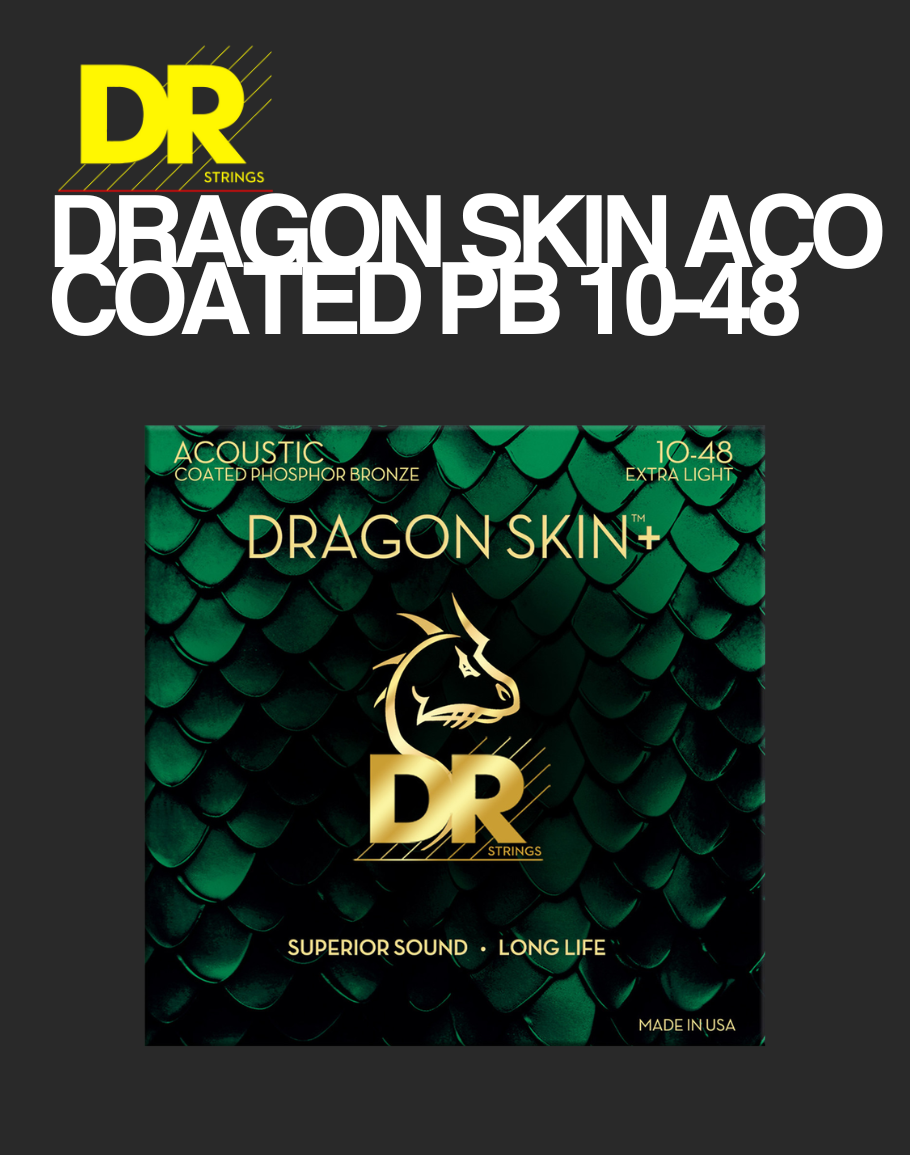 DR Acoustic Dragon Skin Coated Phosphor Bronze - 10-48