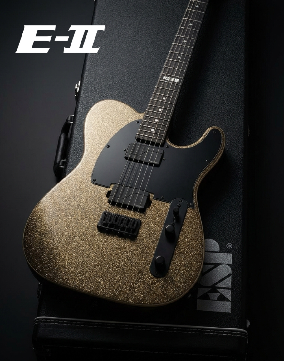 PRE-ORDER ESP E-II T-6 HS - Pale Gold Sparkle Satin