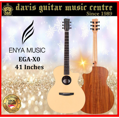 Enya EGA-X0-EQ Natural Electric Acoustic Guitar with Bag