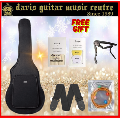 Enya EB-X1 Pro EQ Electric Acoustic Guitar 34 Inches Travel Size Built In Speaker and Bluetooth