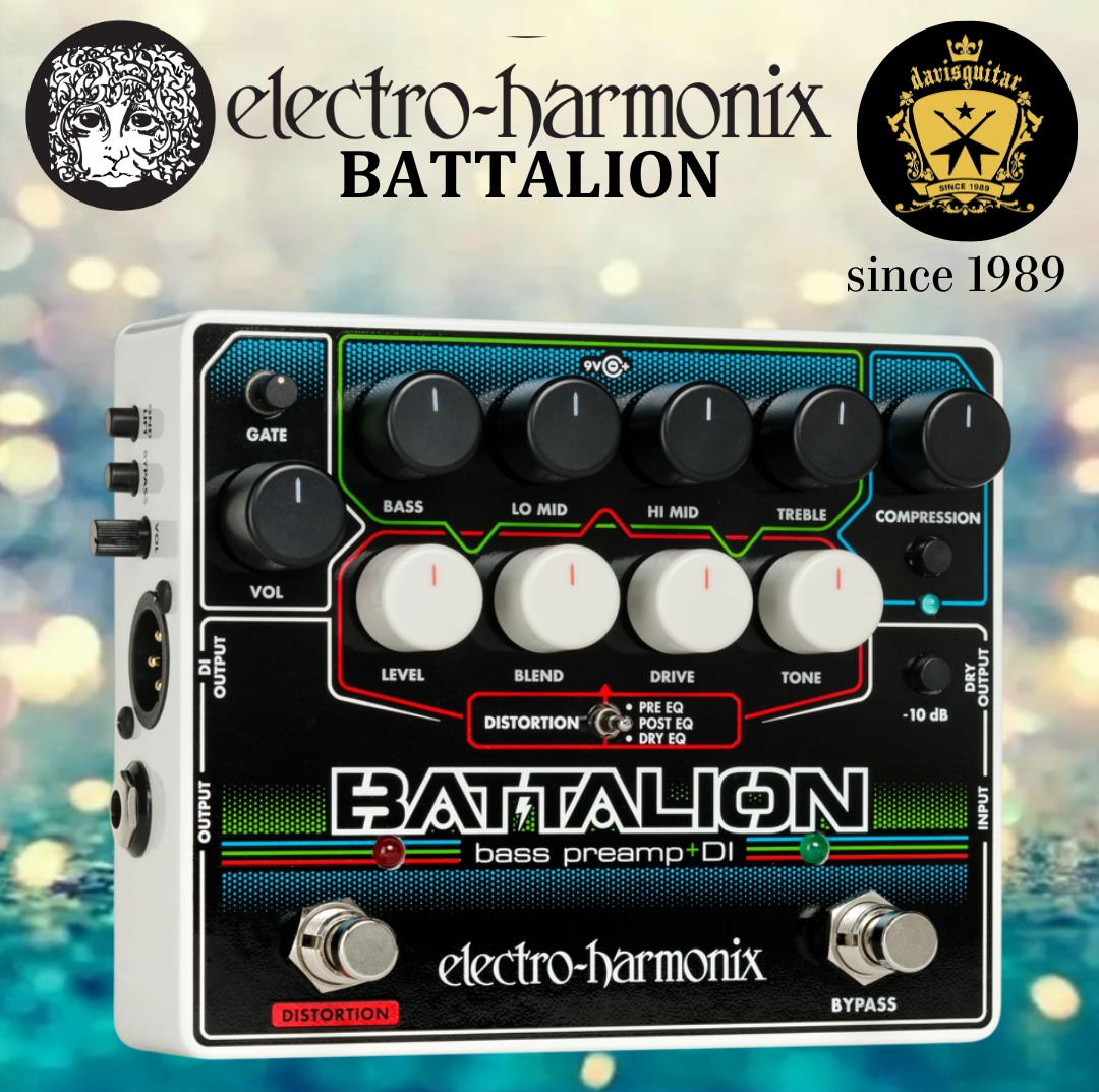 Electro-Harmonix EHX  Battalion Bass Preamp and DI  Guitar Effect Pedal