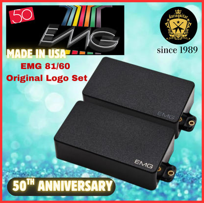 EMG 81/60 Original Logo Set 50th Anniversary Electric Guitar Pickup Black