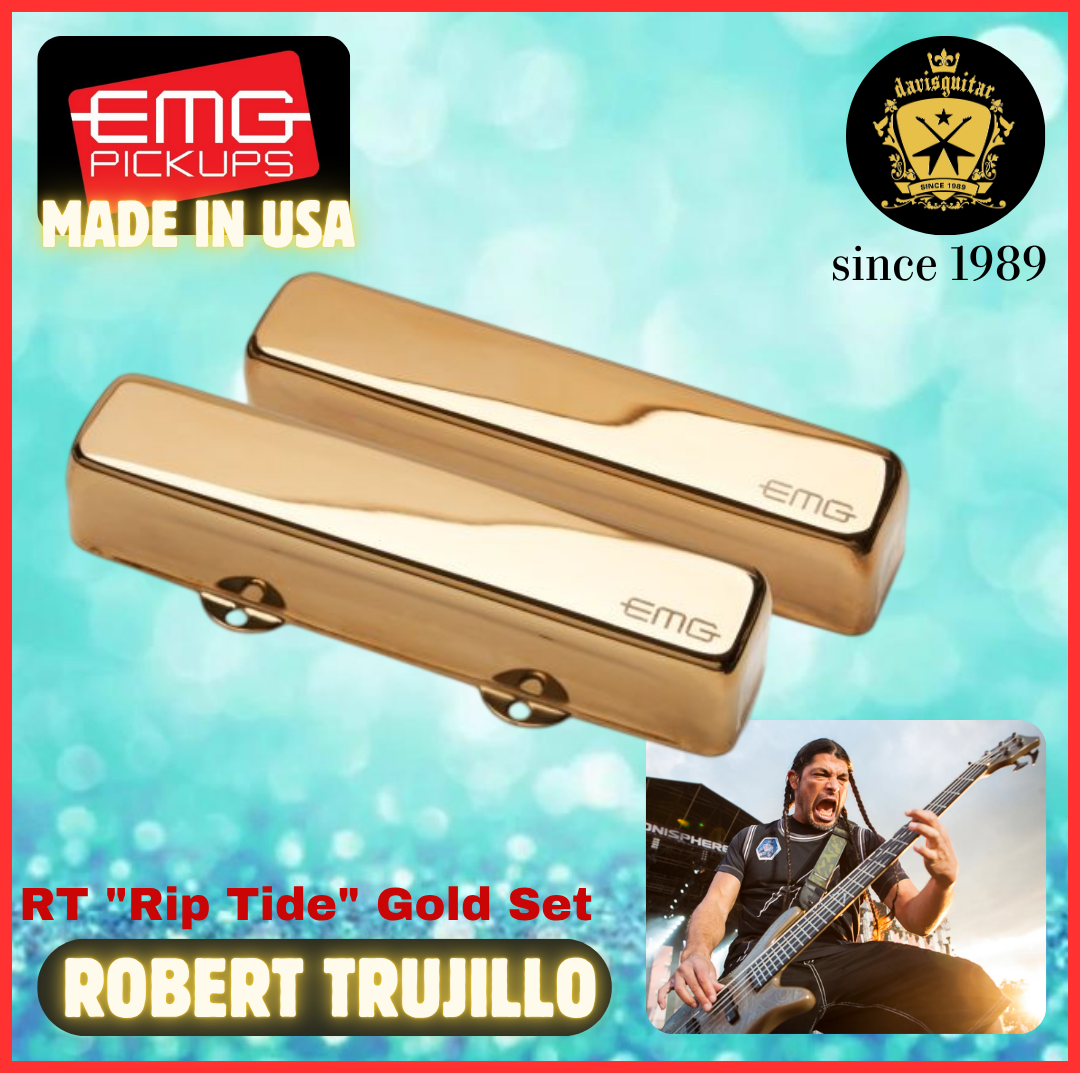 EMG Robert Trujillo RT "Rip Tide" Gold Set Jazz Bass Guitar Pickup