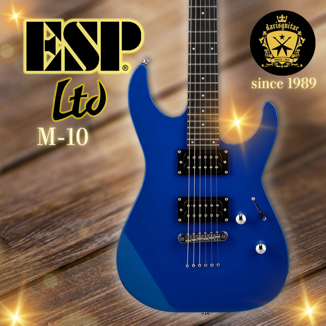 ESP LTD M-10 Gloss Blue Electric Guitar with free gig bag