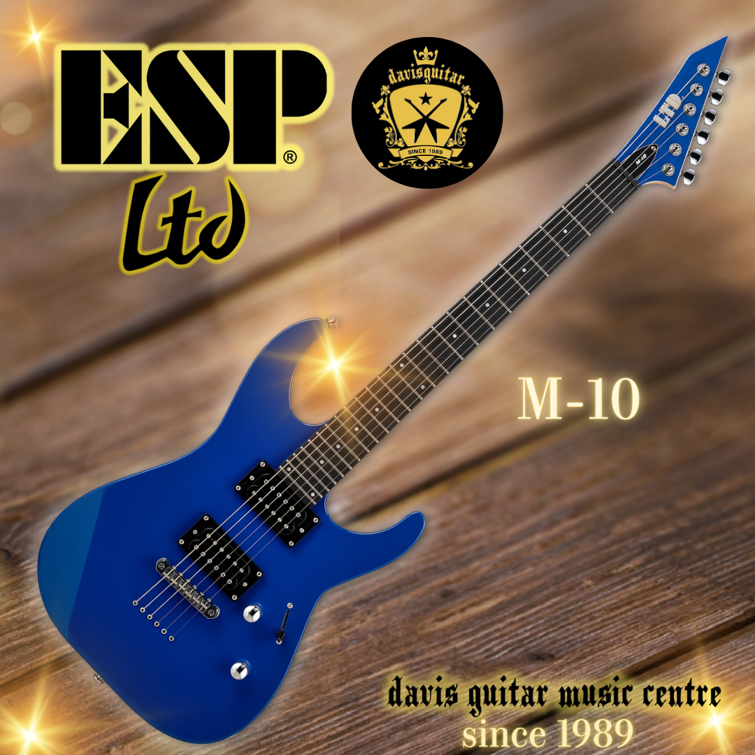 ESP LTD M-10 Gloss Blue Electric Guitar with free gig bag