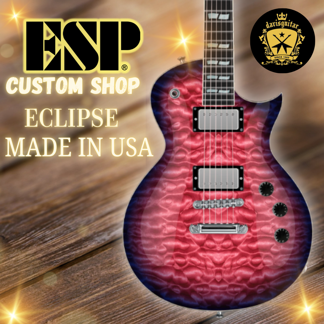 ESP USA Custom Shop Eclipse Seymour Duncan Cranberry Sunburst Electric Guitar with Hardcase - Preorder