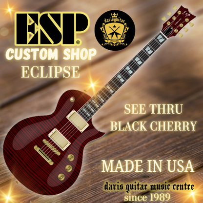 ESP USA Custom Shop Eclipse Seymour Duncan See Thru Black Cherry Electric Guitar with Hardcase - Preorder