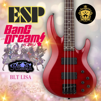 ESP BanG Dream! Roselia BTL LISA Electric Bass 4 String Guitar with Gig bag
