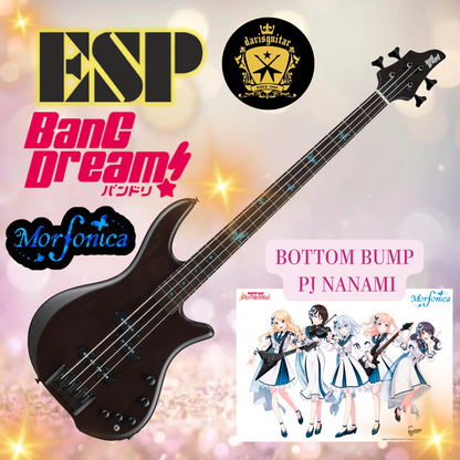 ESP BanG Dream! Morfonica Bottom Bump PJ Nanami Electric 4 String Bass Guitar with Gig bag