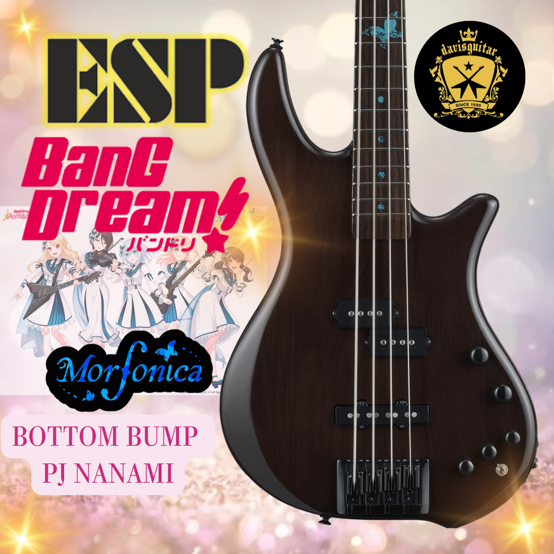 ESP BanG Dream! Morfonica Bottom Bump PJ Nanami Electric 4 String Bass Guitar with Gig bag