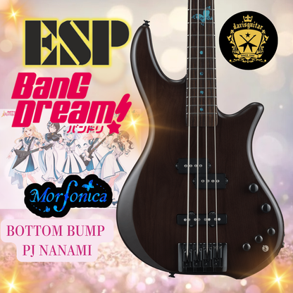 ESP BanG Dream! Morfonica Bottom Bump PJ Nanami Electric 4 String Bass Guitar with Gig bag