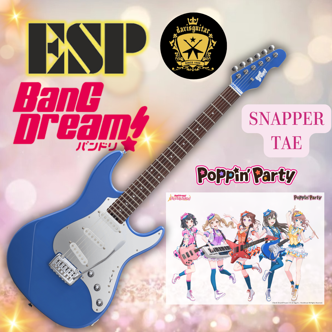 ESP BanG Dream! Snapper Tae Poppin Party Electric guitar with Gig bag