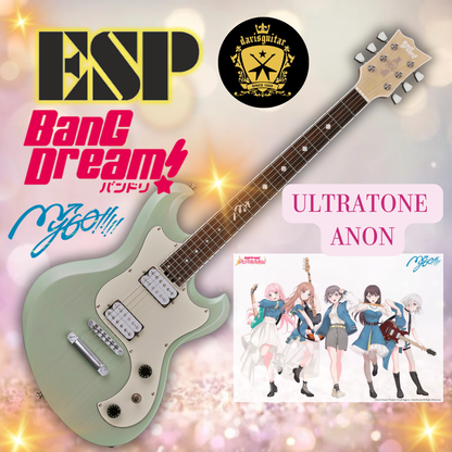 ESP BanG Dream! Ultratone Anon MyGO Electric guitar Surf Green with Gig bag