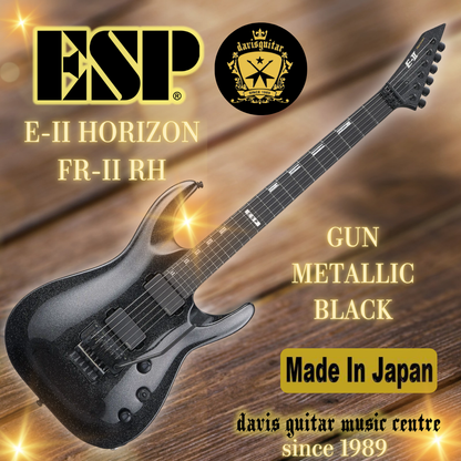ESP E-II Horizon FR II RH Gun Metallic Black EMG Electric Guitar - Preorder