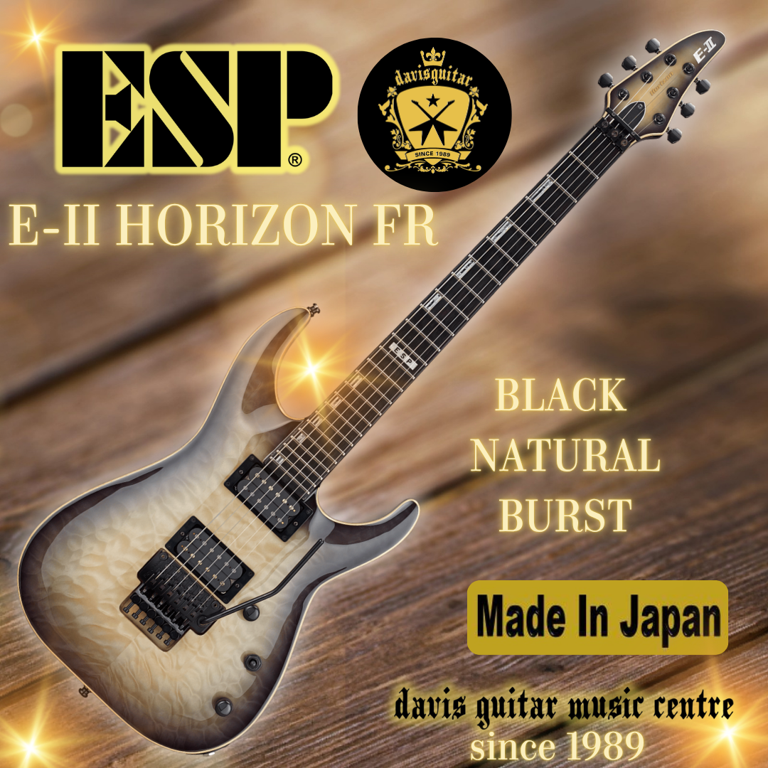 ESP E-II Horizon FR II RH Gun Metallic Black Seymour Duncan Electric Guitar - Preorder