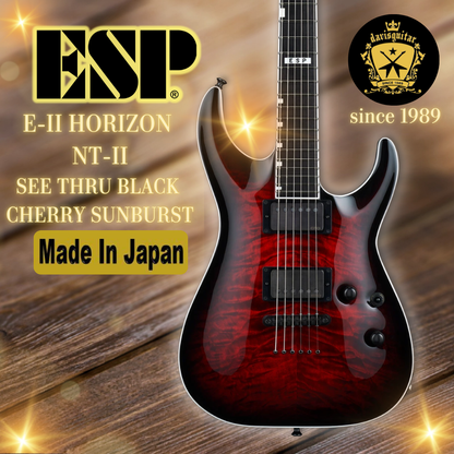 ESP E-II Horizon NT II See Through Black Cherry Sunburst EMG Electric Guitar - Preorder
