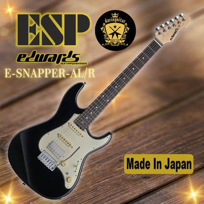 ESP Edwards E-SNAPPER-AL-R Black Electric Guitar Made In Japan - Preorder