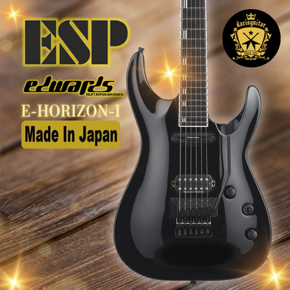 ESP Edwards E-Horizon-I Floyd Rose Black Electric Guitar Made In Japan - Preorder