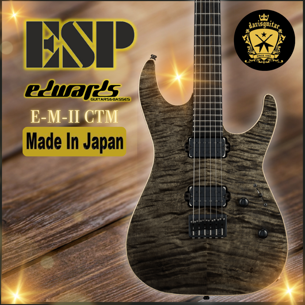 ESP Edwards E-M-II CTM – Smokey Black Electric Guitar Made In Japan - Preorder