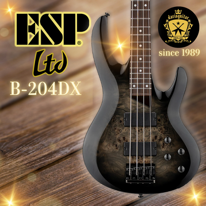 ESP LTD B-204DX 4 Strings Electric Bass Guitar Black Burst