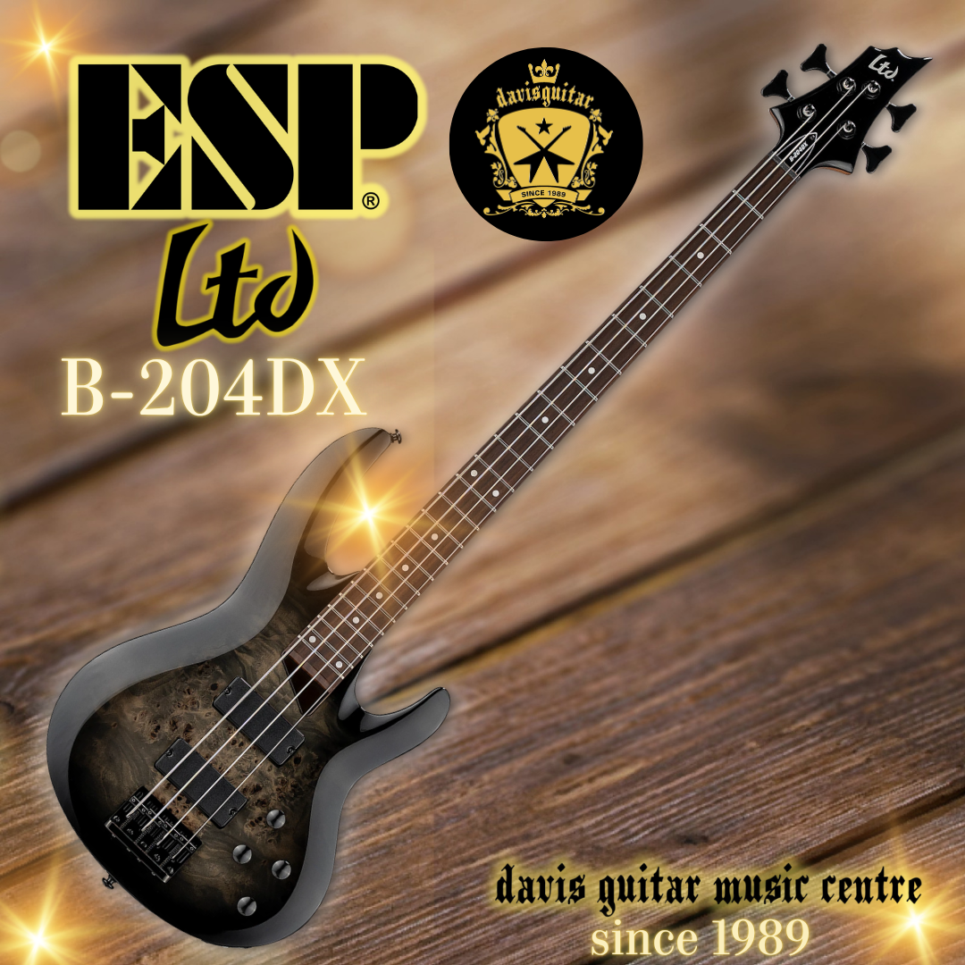 ESP LTD B-204DX 4 Strings Electric Bass Guitar Black Burst