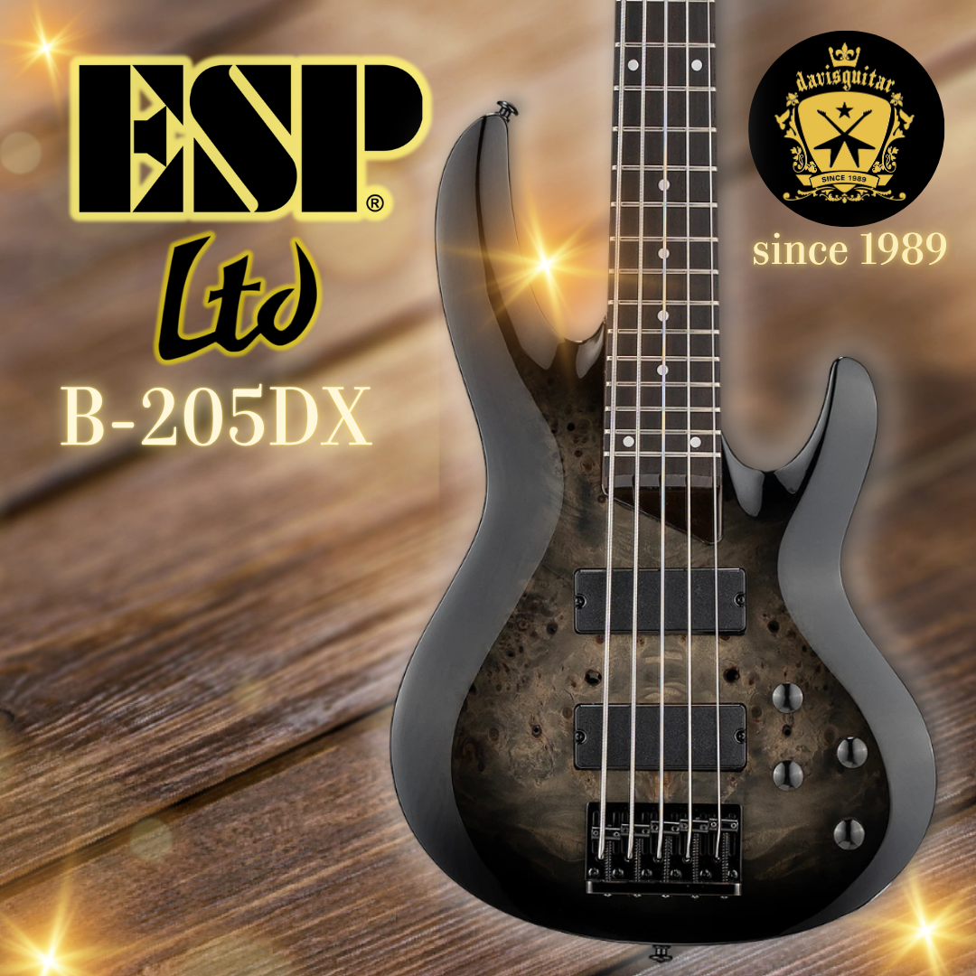 ESP LTD B-205DX 5 Strings Electric Bass Guitar Black Burst