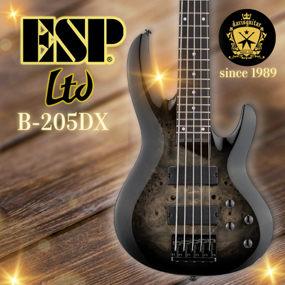 ESP LTD B-205DX 5 Strings Electric Bass Guitar Black Burst