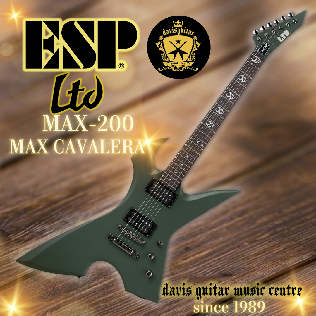 ESP LTD Max Cavalera MAX-200 Military Green Satin Electric Guitar