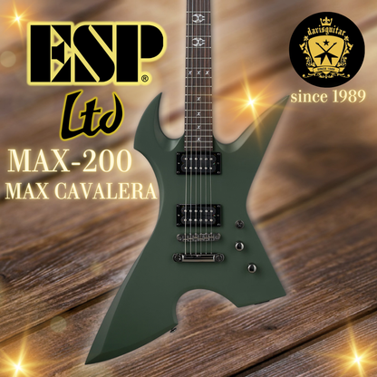 ESP LTD Max Cavalera MAX-200 Military Green Satin Electric Guitar