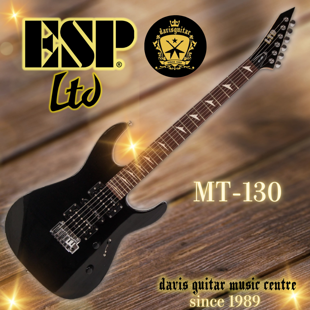 ESP LTD MT-130 Black Electric Guitar with Laney Amp, Cable, Strap, Tuner, Capo, Pick Package