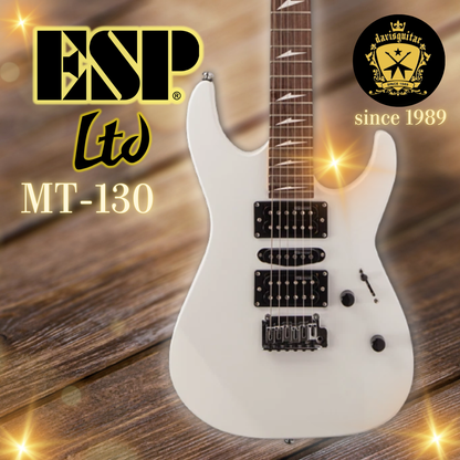 ESP LTD MT-130 Snow White Electric Guitar with Laney Amp, Cable, Strap, Tuner, Capo, Pick Package