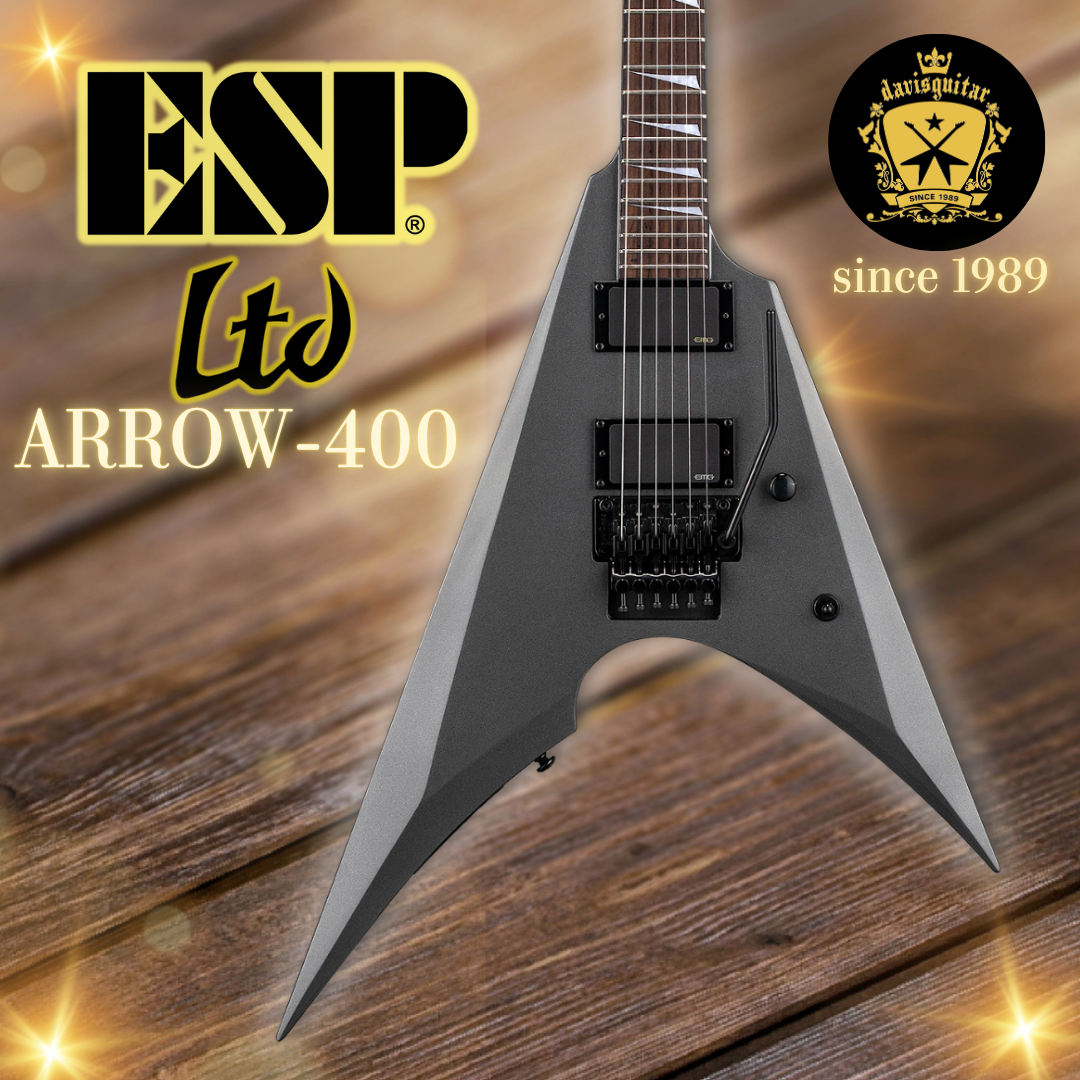ESP LTD Arrow-400 Charcoal Metallic EMG Electric Guitar